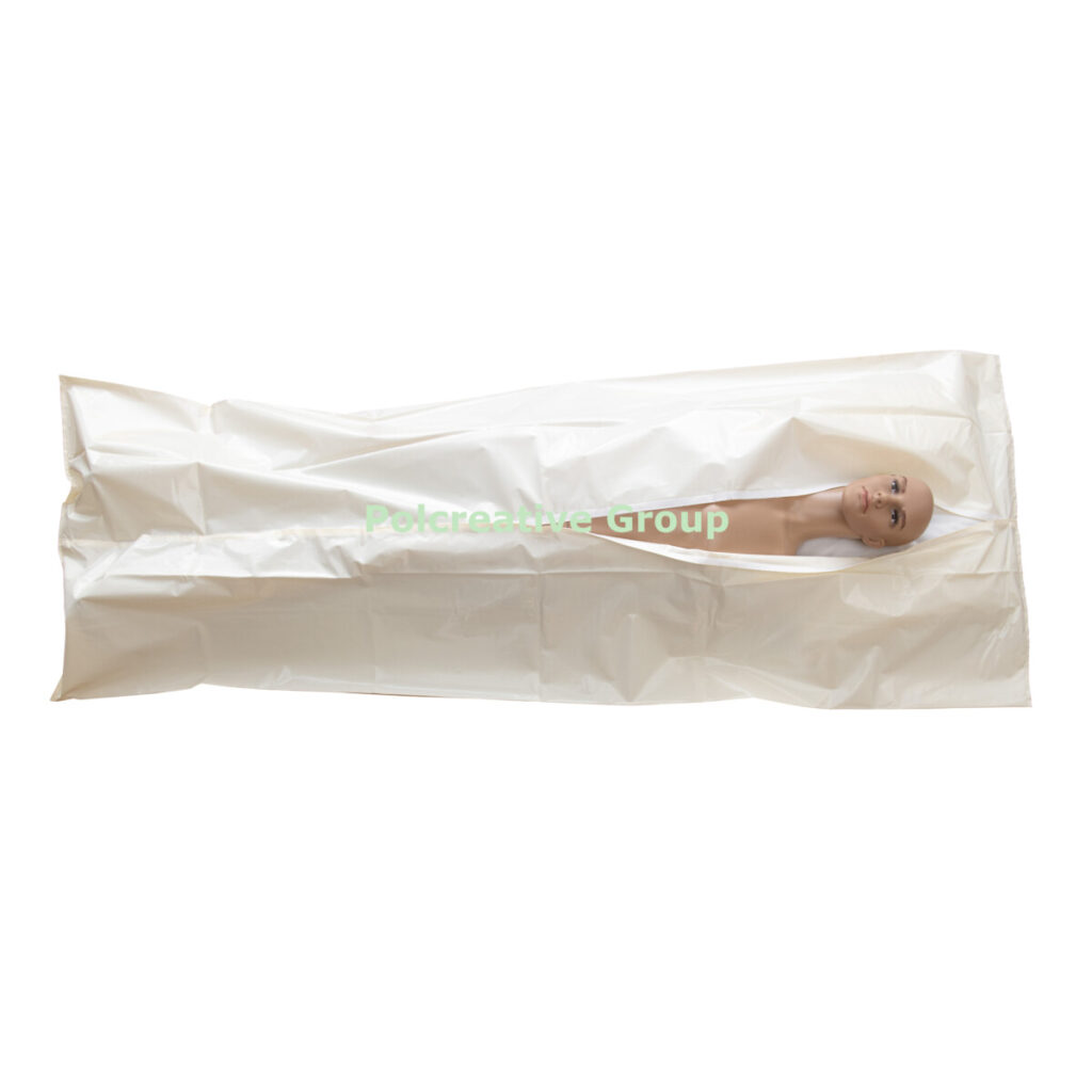 biodegradable body bag adult white