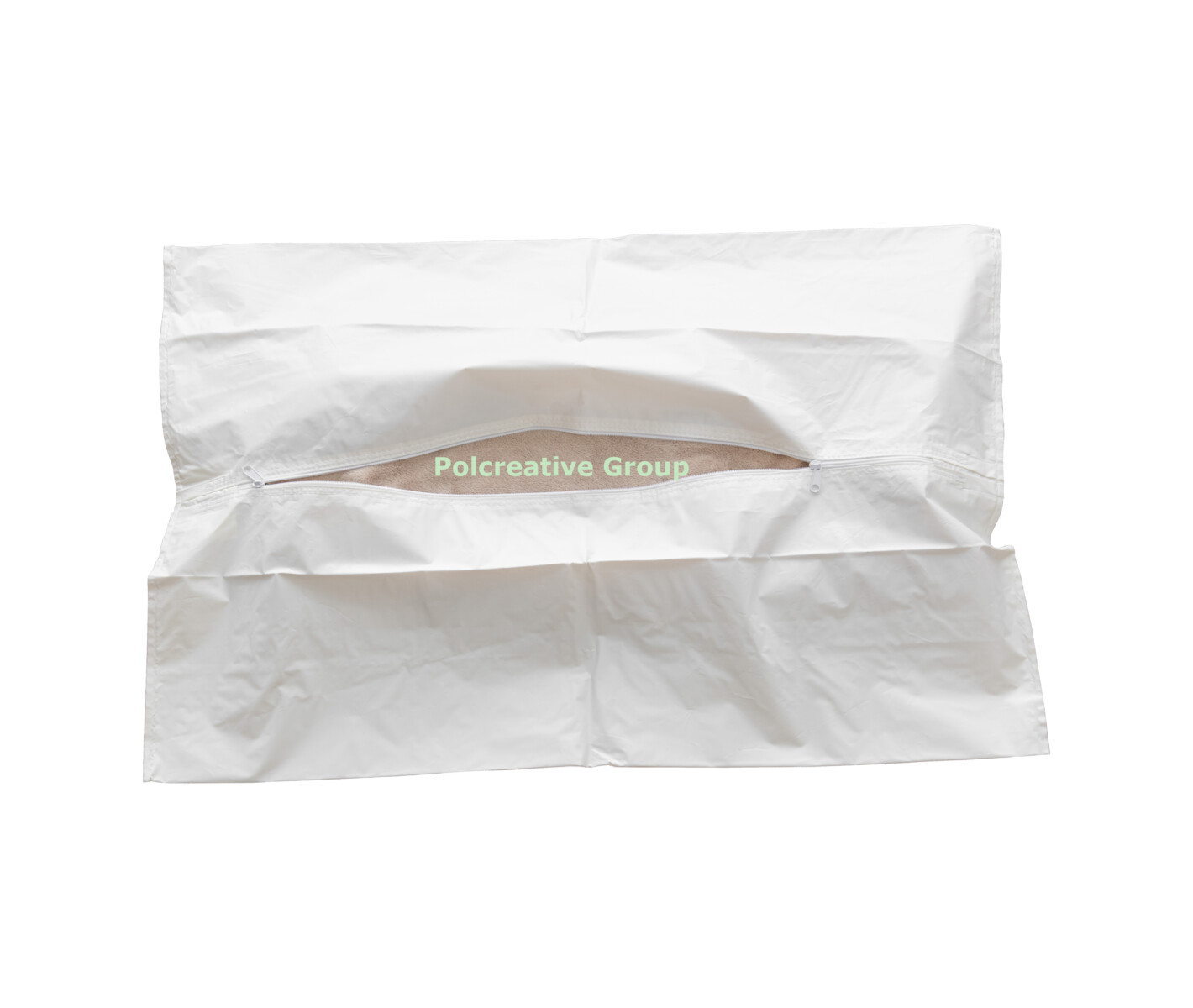 small body bag straight zip white used for pets or body parts